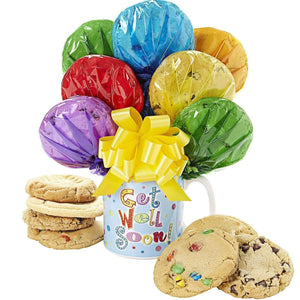 Sugar Free Cookies in Get Well Mug - Fine Gifts La Bella Basket Company