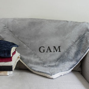 Personalized Initials Sherpa Blanket