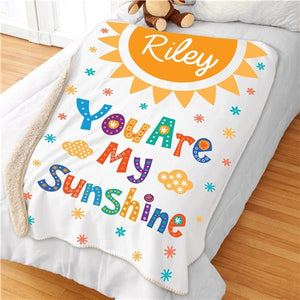You Are My Sunshine Sherpa Blanket
